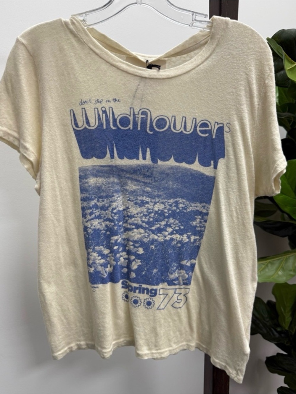 Mother cream tee- wildflowers